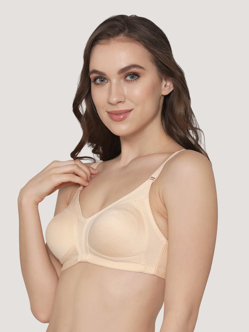 K LINGERIE Kwid Women's Non Padded Wirefree Full Coverage Support Plus Size T-Shirt Bra