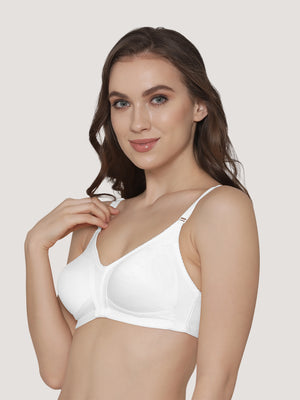 Kwid Full Coverage Plus Size T-Shirt Bra-WHITE