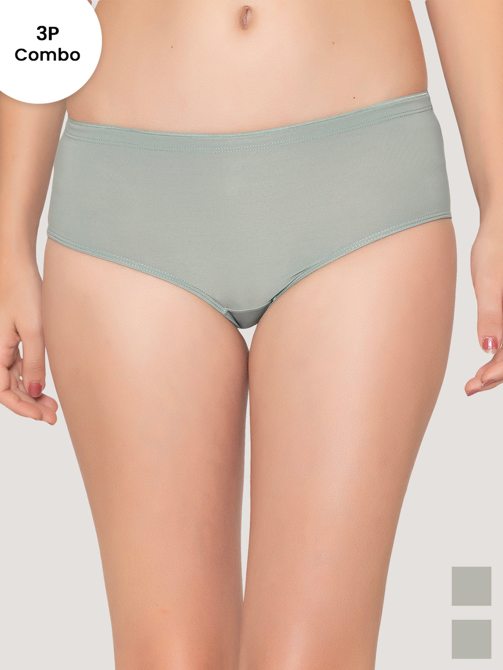 Cooper Medium Coverage Hipster Panties | Pack of 3-L.GREEN L.GREEN L.GREEN