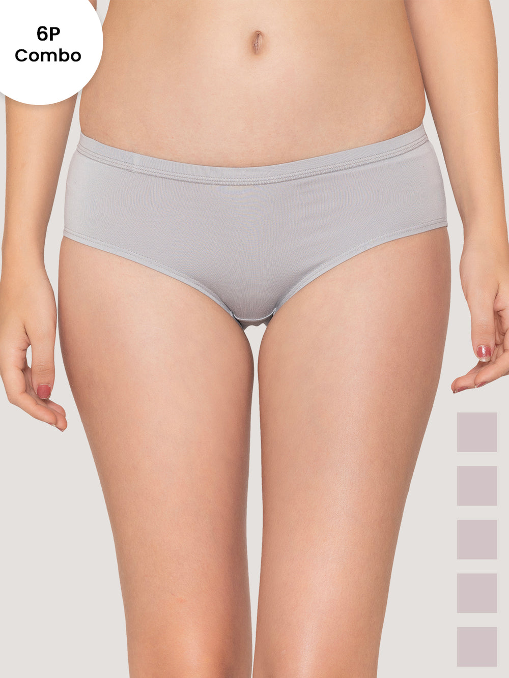 Oliver-mid-waist-hipster-style-panties-for-girls-pack-of-6 -LGRY LGRY LGRY LGRY LGRY LGRY