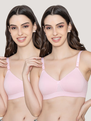 Tessa Full Support Seamless Designer Bra for Women Pack of 2-L.PINK L.PINK