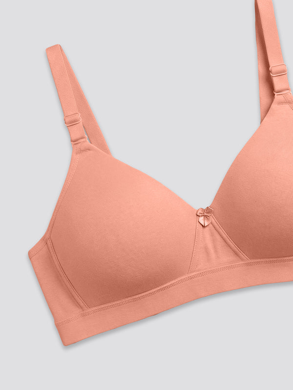 Tessa Full Support Seamless Designer Bra for Women Pack of 2-L.PEACH L.PEACH