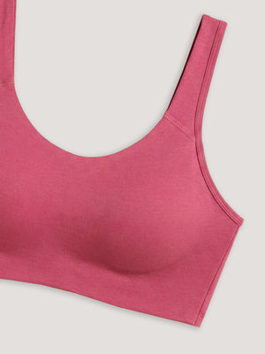 K LINGERIE Daisey Women's Flexible Fit Medium Impact Sports Bra for Light Workouts-M.WHITE L.WINE