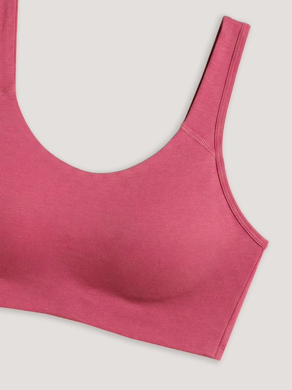 K LINGERIE Daisey Women's Flexible Fit Medium Impact Sports Bra for Light Workouts-M.WHITE L.WINE