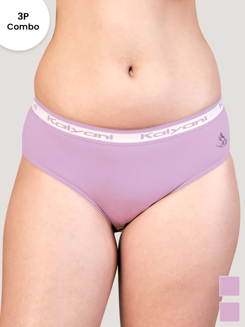 Jazzie Mid Waist Hipster Underwear | Pack of 3-LAVENDER LAVENDER LAVENDER