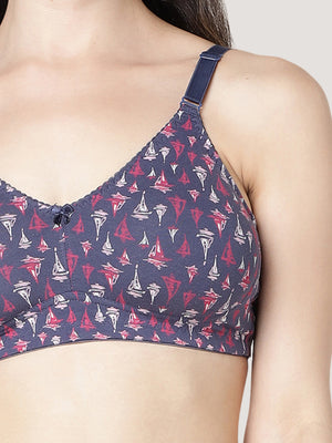 Kalyani LM99001 Seamless Non Padded Cups Everyday Printed Bras | Pack of 2 | Colors & Prints May Vary