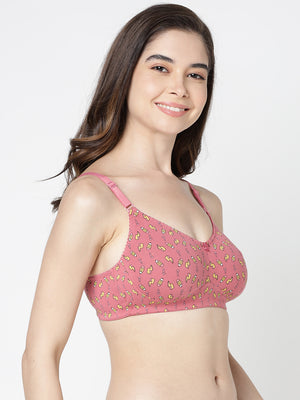 Kalyani LM99002 Seamless Non Padded Cups Everyday Printed Bras | Pack of 2 | Colors & Prints May Vary
