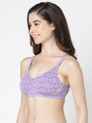 Kalyani LM99002 Seamless Non Padded Cups Everyday Printed Bras | Pack of 2 | Colors & Prints May Vary