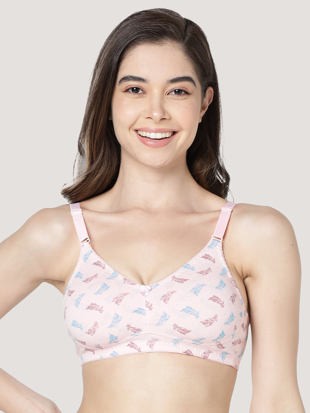 Kalyani LM99003 Seamless Non Padded Cups Everyday Printed Bras | Pack of 2 | Colors & Prints May Vary
