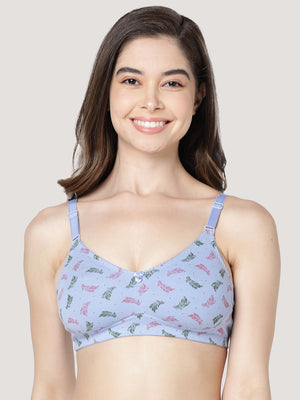 Kalyani LM99003 Seamless Non Padded Cups Everyday Printed Bras | Pack of 2 | Colors & Prints May Vary