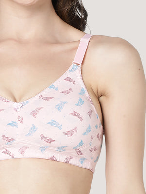 Kalyani LM99003 Seamless Non Padded Cups Everyday Printed Bras | Pack of 2 | Colors & Prints May Vary