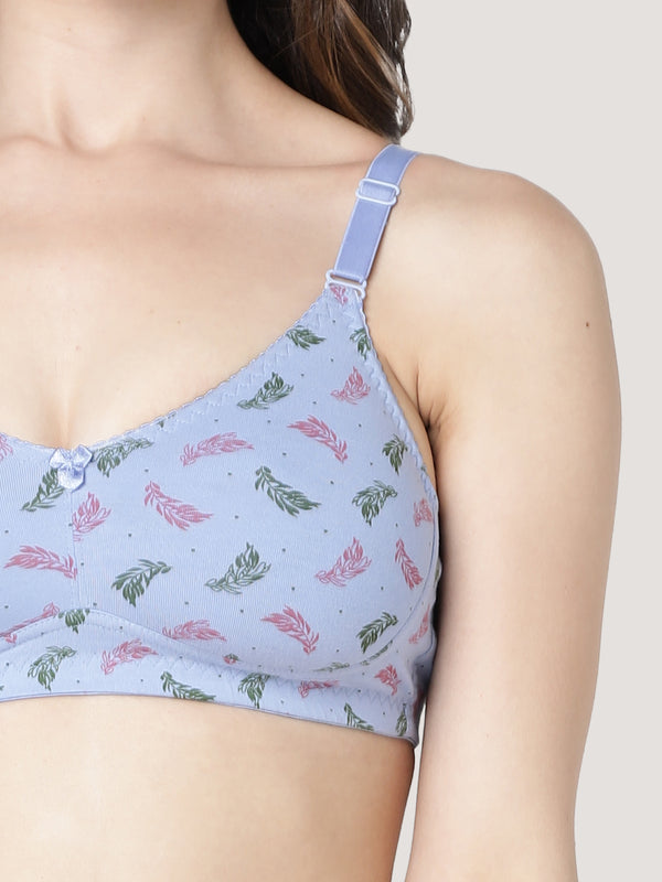 Kalyani LM99003 Seamless Non Padded Cups Everyday Printed Bras | Pack of 2 | Colors & Prints May Vary