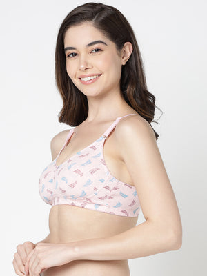 Kalyani LM99003 Seamless Non Padded Cups Everyday Printed Bras | Pack of 2 | Colors & Prints May Vary