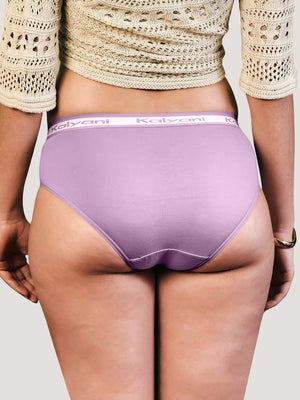 Jazzie Mid Waist Hipster Underwear | Pack of 3-LAVENDER LAVENDER LAVENDER