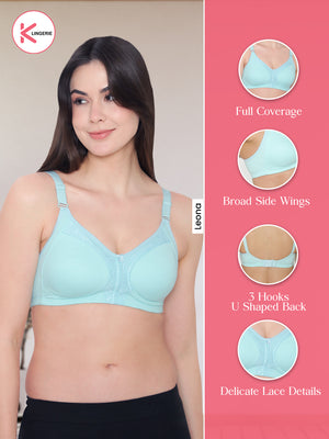 Leona Everyday Full Coverage Lace Bra-FAWN