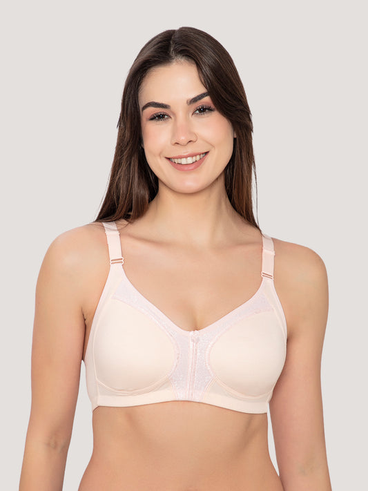 Leona Everyday Full Coverage Lace Bra-L.PEACH