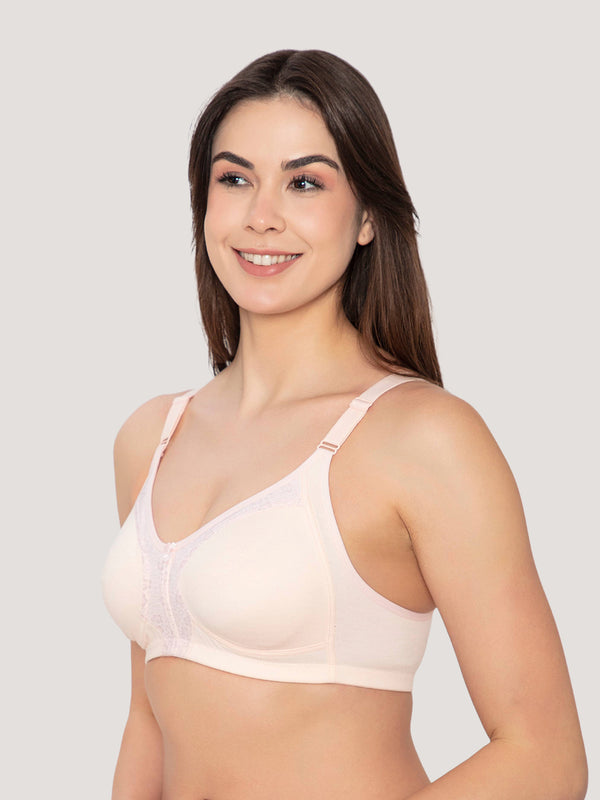 Leona Everyday Full Coverage Lace Bra-L.PEACH