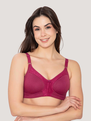 Leona Everyday Full Coverage Lace Bra-ROSE BUD