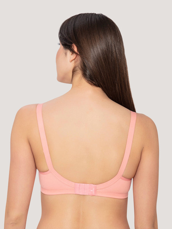 Leona Everyday Full Coverage Lace Bra-ROSE