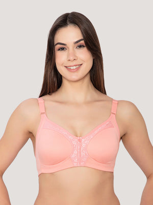 Leona Everyday Full Coverage Lace Bra-ROSE