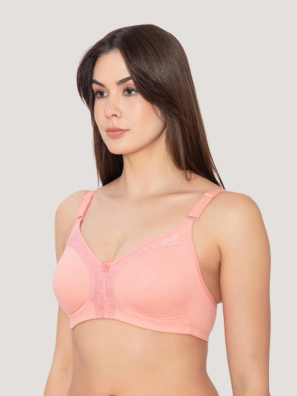 Leona Everyday Full Coverage Lace Bra-ROSE