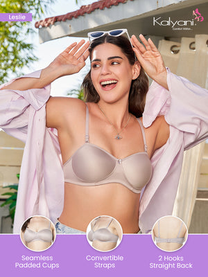 Leslie Light Padded Seamless Balconette Bra | Pack of 3-D.PINK D.PINK D.PINK