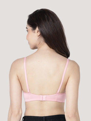 Leslie Light Padded Seamless Balconette Bra | Pack of 3-D.PINK L.GREY SKIN