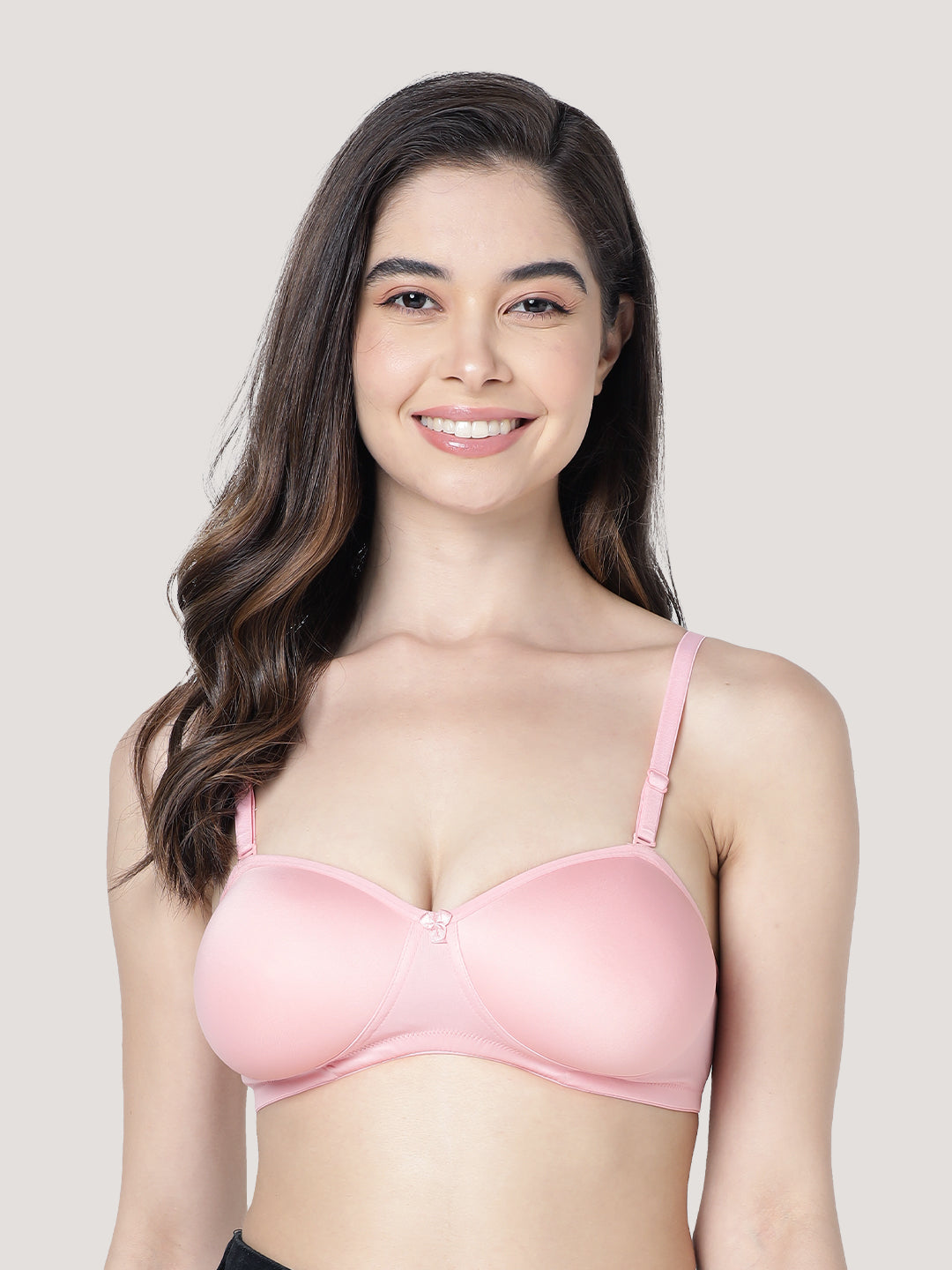 Leslie Light Padded Seamless Balconette Bra | Pack of 3-D.PINK D.PINK D.PINK