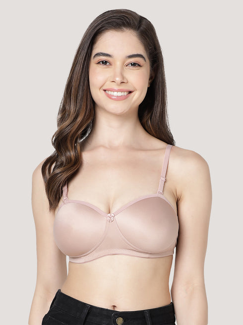 Kalyani Leslie Light Padded Seamless Cups Balconette Bra | Pack of 3