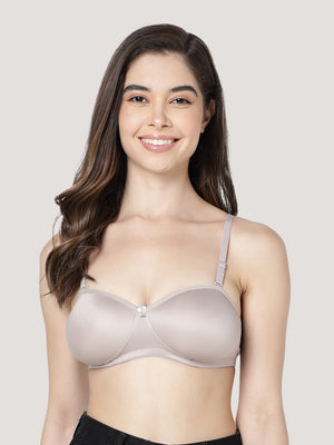 Leslie Light Padded Seamless Balconette Bra | Pack of 3-D.PINK L.GREY SKIN