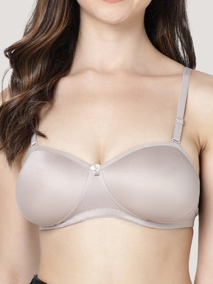 Leslie Light Padded Seamless Balconette Bra | Pack of 3-D.PINK L.GREY SKIN