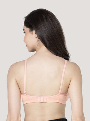 Leslie Light Padded Seamless Balconette Bra | Pack of 3-L.GREY SKIN PEACH