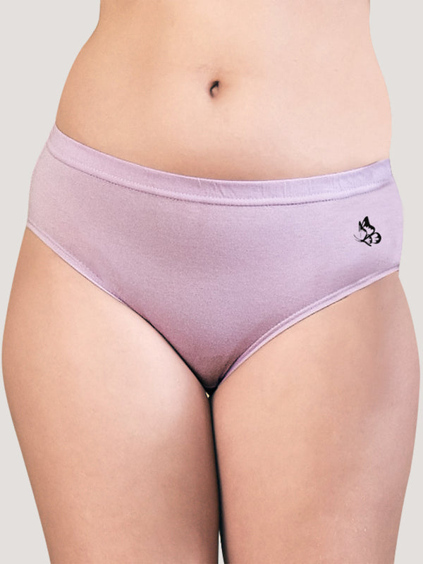 Eve Mid Waist Multicolor Hipster Panties | Pack of 3-LAVENDER LAVENDER LAVENDER