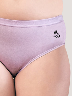 Eve Mid Waist Multicolor Hipster Panties | Pack of 3-LAVENDER LAVENDER LAVENDER