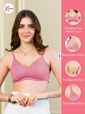 Lexi Non Padded Transparent Back T-Shirt Bra-BLUSH