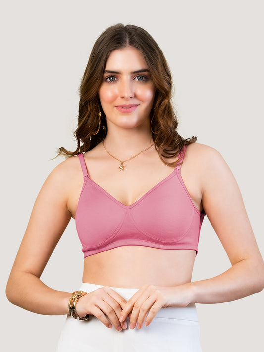 Lexi Non Padded Transparent Back T-Shirt Bra-BLUSH