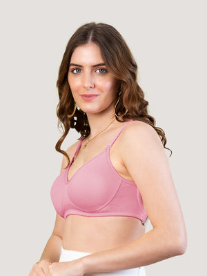 Lexi Non Padded Transparent Back T-Shirt Bra-BLUSH