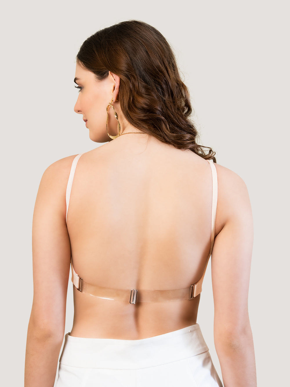 Lexi Non Padded Transparent Back T-Shirt Bra-L.NUDE