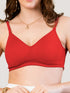 K LINGERIE Lexi Women's Non Padded Seamless Cups Fully Adjustable & Transparent Back T-Shirt Bra