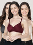 Kalyani Emily Seamless Light Padded Cups Multiway Straps Everyday Bra | Pack of 3