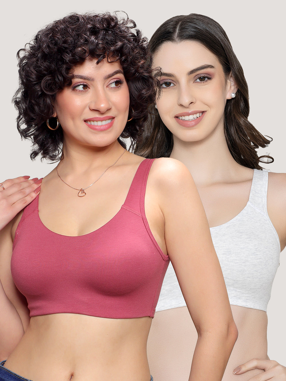 K LINGERIE Daisey Women's Flexible Fit Medium Impact Sports Bra for Light Workouts-M.WHITE L.WINE