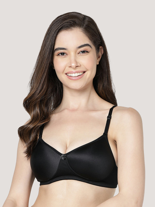 Maria Light Padded Fuller Cups Everyday Bra | Pack of 3-BLACK BLACK BLACK