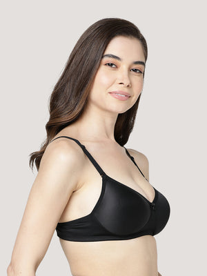 Maria Light Padded Fuller Cups Everyday Bra | Pack of 3-BLACK FAWN SKIN