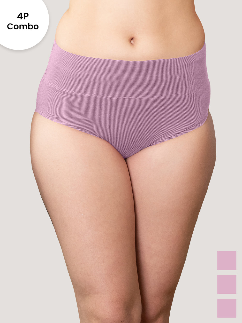 ISAC High Waist Tummy Control Panties for Woman | Pack of 4-MV MV MV MV