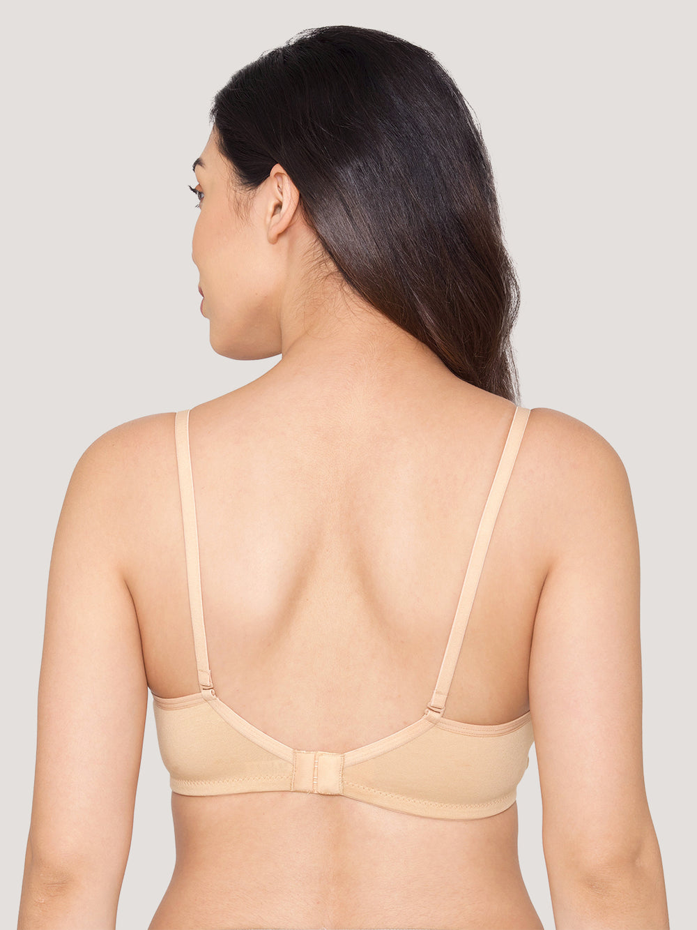 Kalyani Madee Everyday Comfort Elegant Satin Neckline Padded T-Shirt Bras | Pack of 2 | NUDE NUDE
