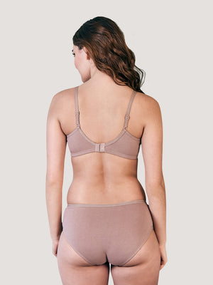 Malini Wirefree Lace Detailing Lingerie Set-FAWN