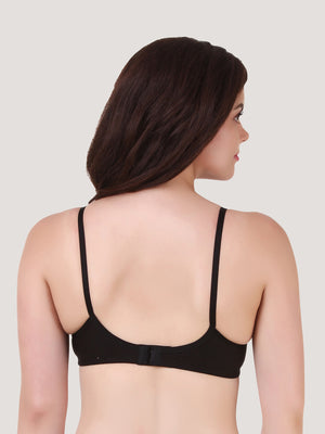 Manjari Heavy Foam Full Coverage Everyday Bra | Pack of 3-BLACK BLACK BLACK