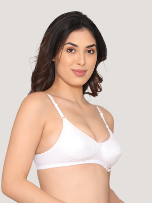 Manjari Heavy Foam Full Coverage Everyday Bra | Pack of 3-BLACK NUDE WHITE