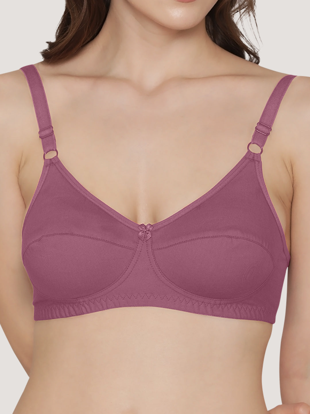 Manvi Non Padded Cotton Everyday Bra-BLUSH