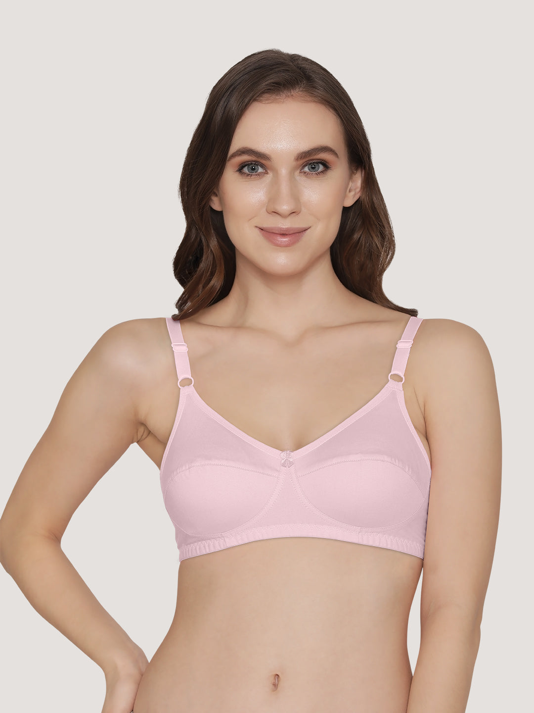 Manvi Non Padded Cotton Everyday Bra-CREPE